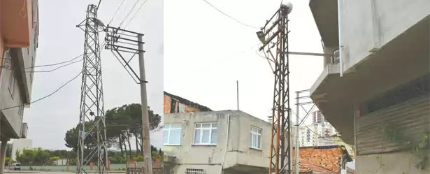Fatsa İlçesi’nde Elektrik Direkleri Yolunu Bulmuş