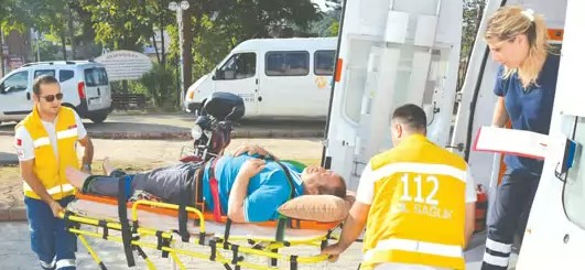 Ünye’de bir kişi 5 metre yüksekten düştü