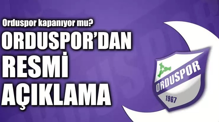 Lisans Veremeyen Orduspor Kapanıyormu Yönetimden Açıklama