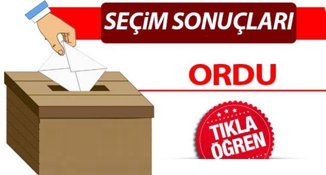 Ordu’da seçim sonuçları