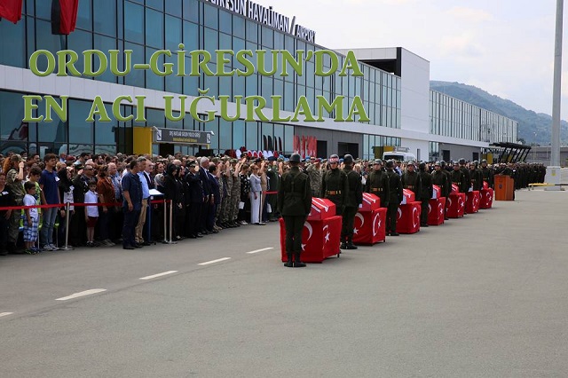 7 ŞEHİT CENAZESİ BİRDEN UĞURLANDI