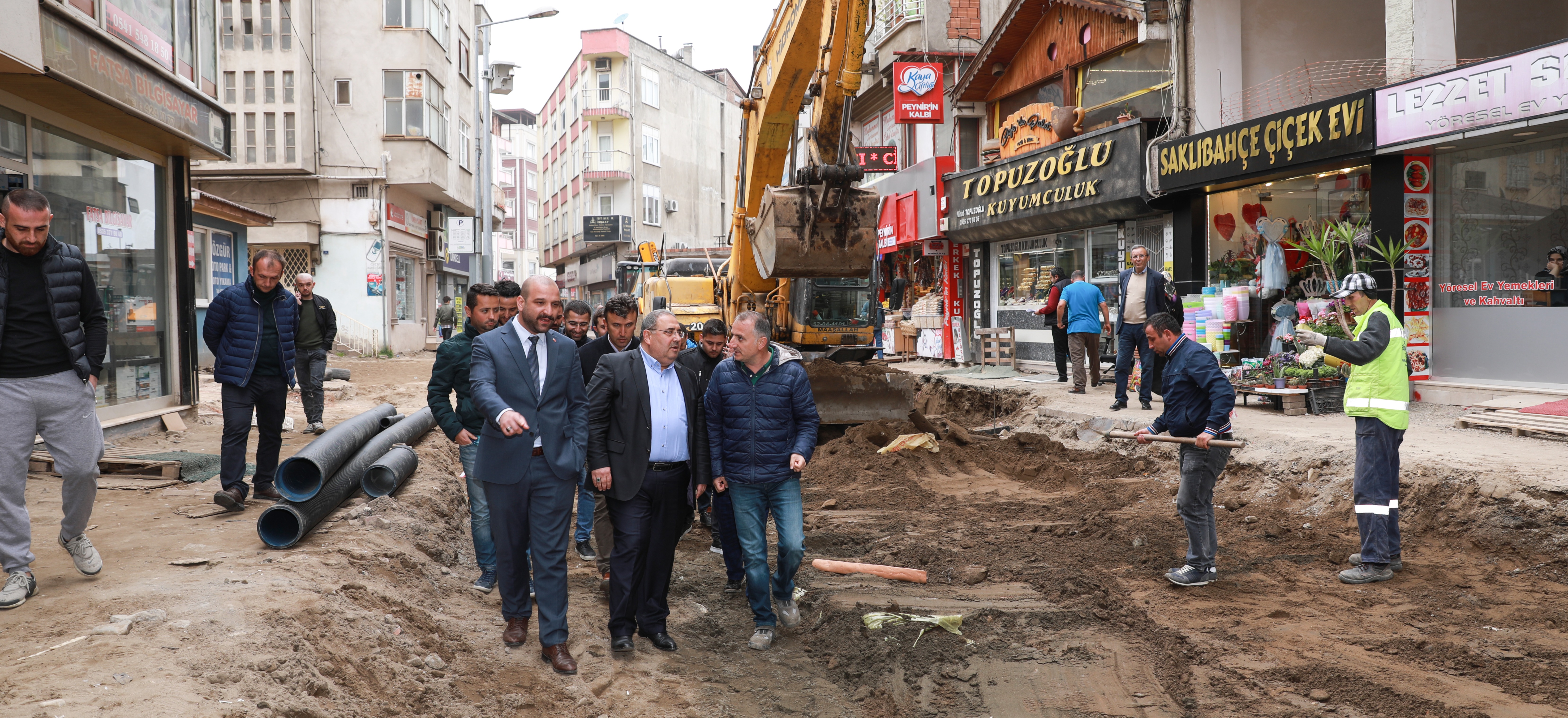 Fatsa’da şehir merkezinde çalışmalar sürüyor